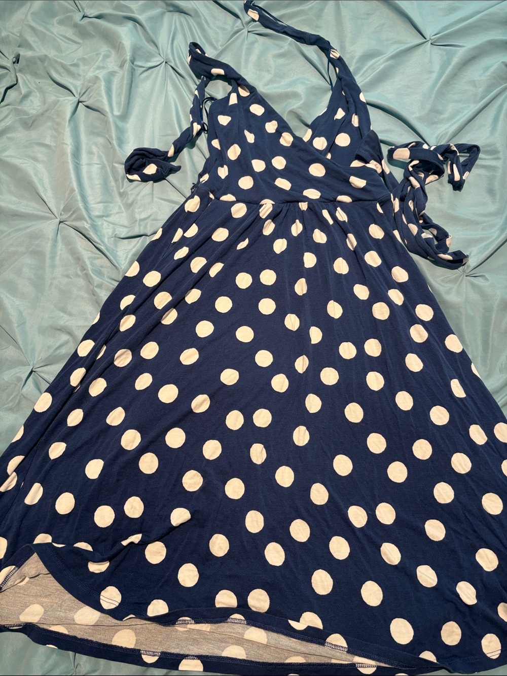 Navy Blue Polka dress